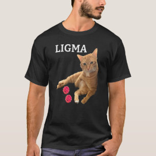Cute Cat with toys Ligma joke T-Shirt