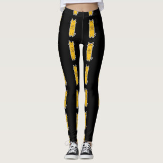 Cute Cat With Whisker Warmth Minimalist Design Leggings
