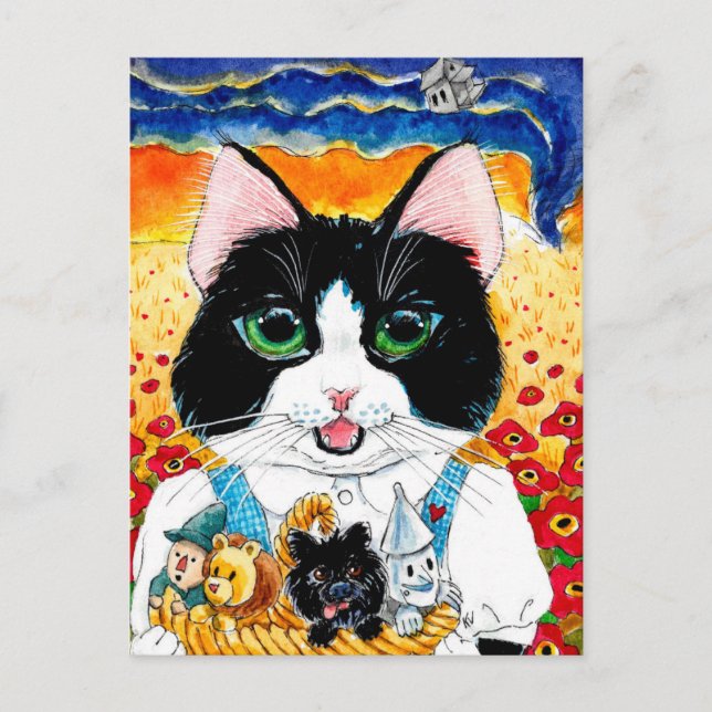 Cute Cat Wizard of Oz postcard (Front)