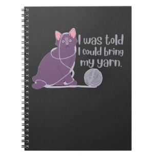 Cute Cat Yarn Knitting Animal Knitter Notebook