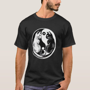 Cute Cat Yin Yang T-Shirt
