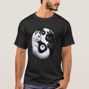 Cute Cat Yin Yang T-Shirt