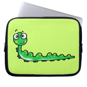 cute caterpillar cartoon laptop sleeve