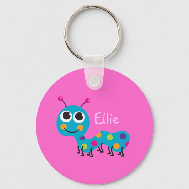 Cute Caterpillar Key Ring (Front)