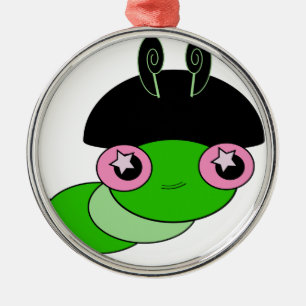 Cute Caterpillar Metal Ornament