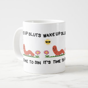 Cute Caterpillar Mug   wake up sl*ts