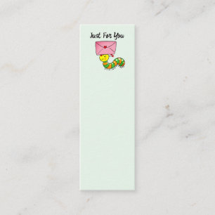 Cute Caterpillar with Love Letter Just For You Calling Card