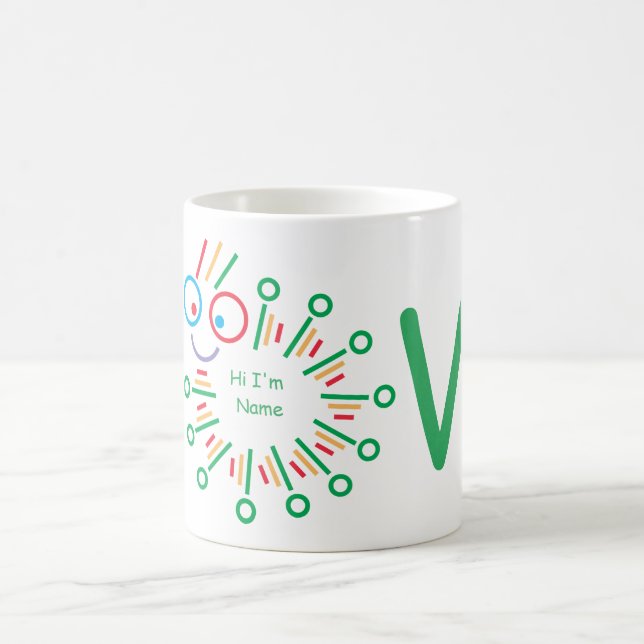 cute caterpillars  LOVE coffee mug (Center)