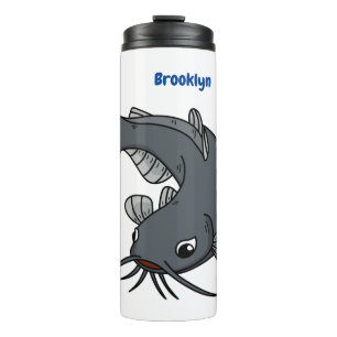 Cute catfish cartoon illustration thermal tumbler