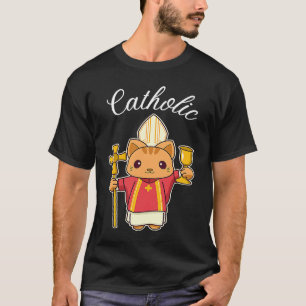 Cute Catholic Christian Cat T-Shirt