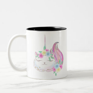 Cute Caticorn Two-Tone Coffee Mug