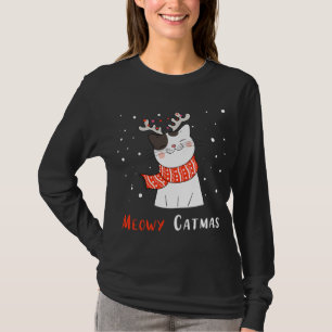 Cute Catmas Reindeer Christmas Cat Kitten Lover Xm T-Shirt