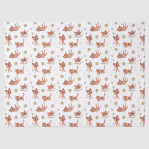 Cute Cats and Balls of Yarn Tissue Paper