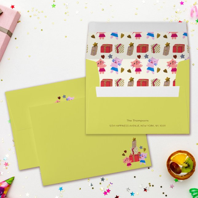 Cute cats and gifts | Green Envelope (Creator Uploaded)