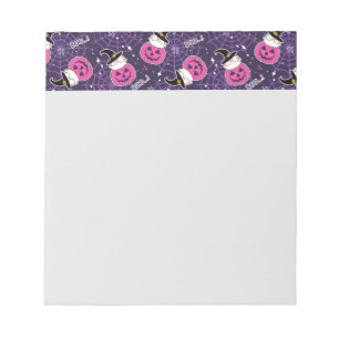 Cute Cats and Pumpkins Halloween Pattern Notepad