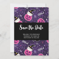 Cute Cats and Pumpkins Halloween Pattern