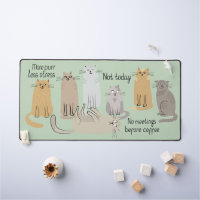 Cute Cats and Quotes Sage Green
