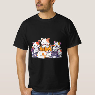 Cute Cats Anime Kawaii Japanese Otaku Neko Gift Wo T-Shirt