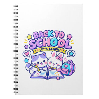 Cute Cats Back to School Learning Design Notebook