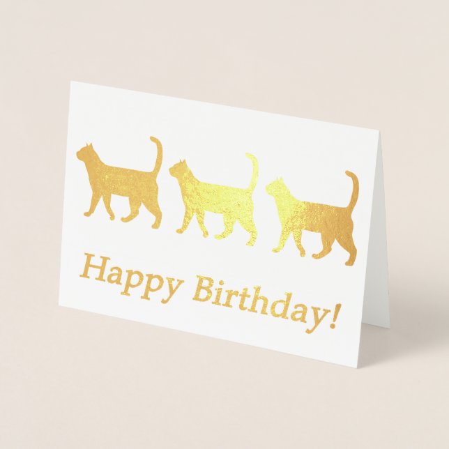Cute Cats Birthday Card (Front)