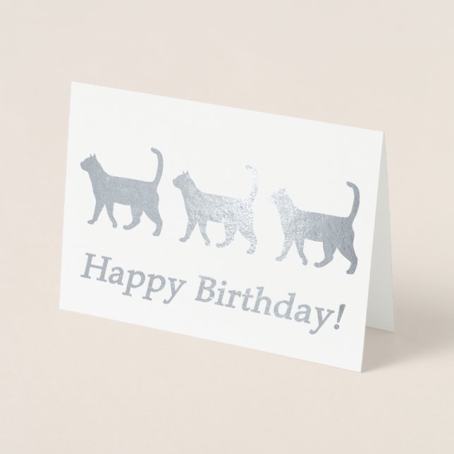 Cute Cats Birthday Card (Front)