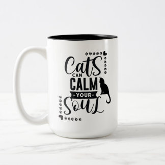 Cute Cats Can Calm Your Soul Two-Tone Coffee Mug