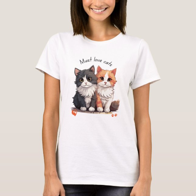 Cute cats, cat gifts, cat lover T-Shirt (Front)