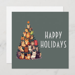 Cute Cats Christmas Tree Customisable Holiday