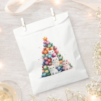Cute Cats Christmas Tree Favour Bag