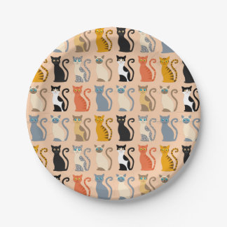 Cute Cats Colourful Paper Plate