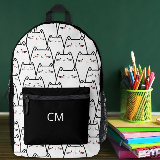 Cute Cats Custom Monogram Backpack