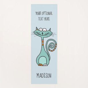 Cute Cats custom name & colour yoga mat