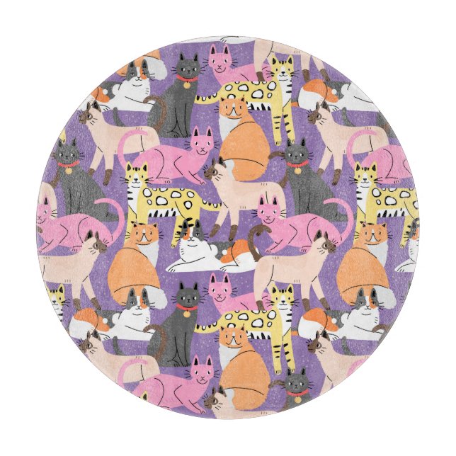 Cute Cats Cutting Board (Front)