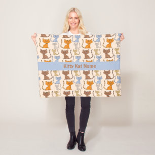 Cute Cats Fleece Blanket for Cats