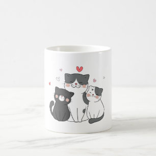 cute cats group   cat lover design   buy now  coffee mug