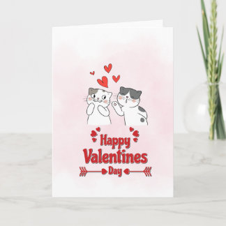 Cute Cats Happy Valentine’s Day Card – Sweet Love