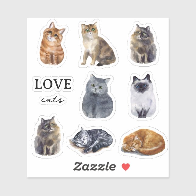 Cute Cats Illustrated Kids (Sheet)
