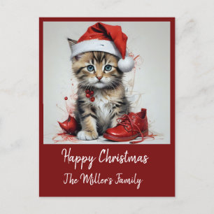 cute Cats in christmas Disguise - holiday vibes Postcard