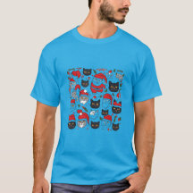 Cute Cats in Festive Style t-shirt 