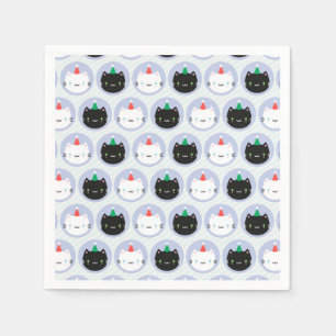 Cute Cats in Party Hats Napkin