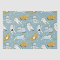 Cute cats in silly space suits children's pattern
