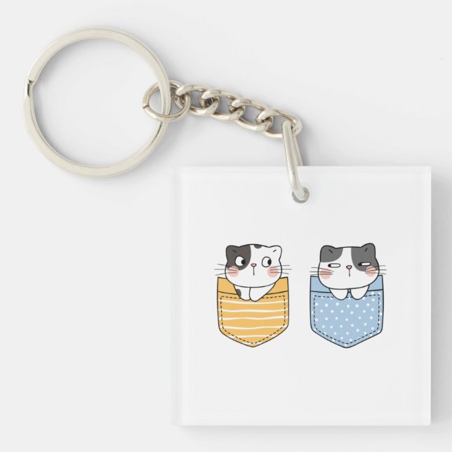 Cute Cats Key Ring (Front)