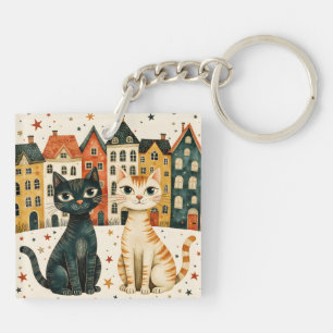 Cute Cats Key Ring