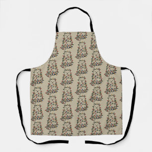 Cute Cats Lover Christmas Lights Cat Mum Xmas Apron
