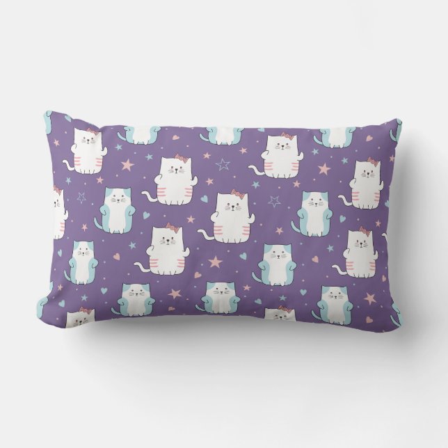 Cute Cats Lumbar Cushion (Front)