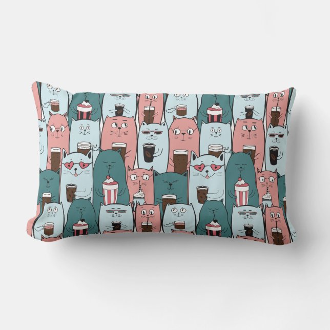 Cute Cats Lumbar Cushion (Front)