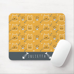 Cute Cats Modern Personalised Pattern Mouse Pad