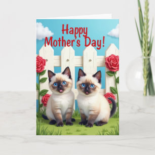 Cute Cats Mothers Day Art Card