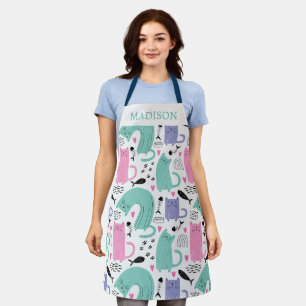 Cute Cats Pattern Apron