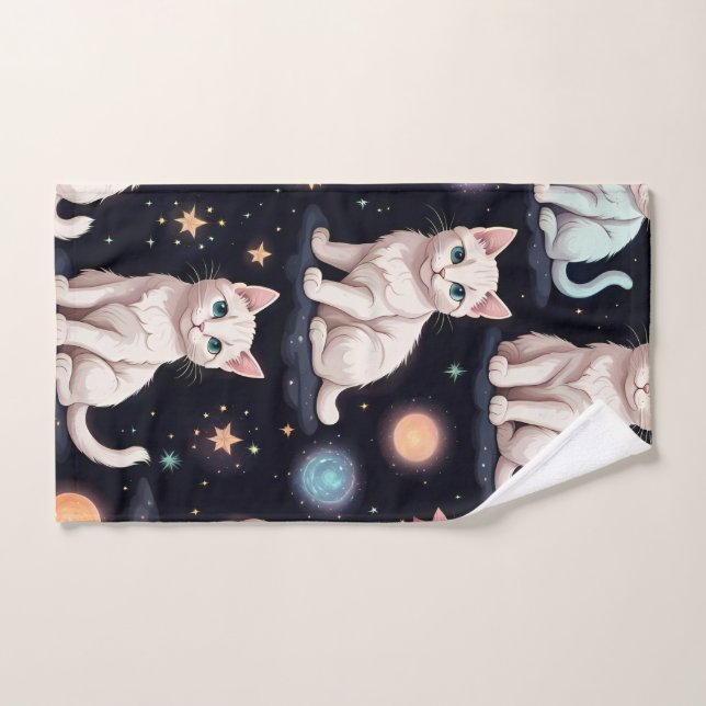 Cute Cats Pattern  Bath Towel Set (Hand Towel)